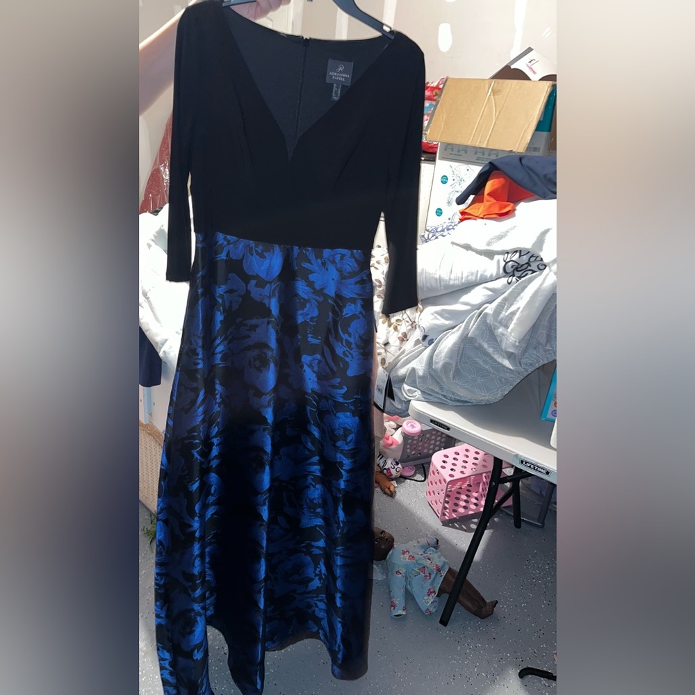 Long Black and Blue formal dress